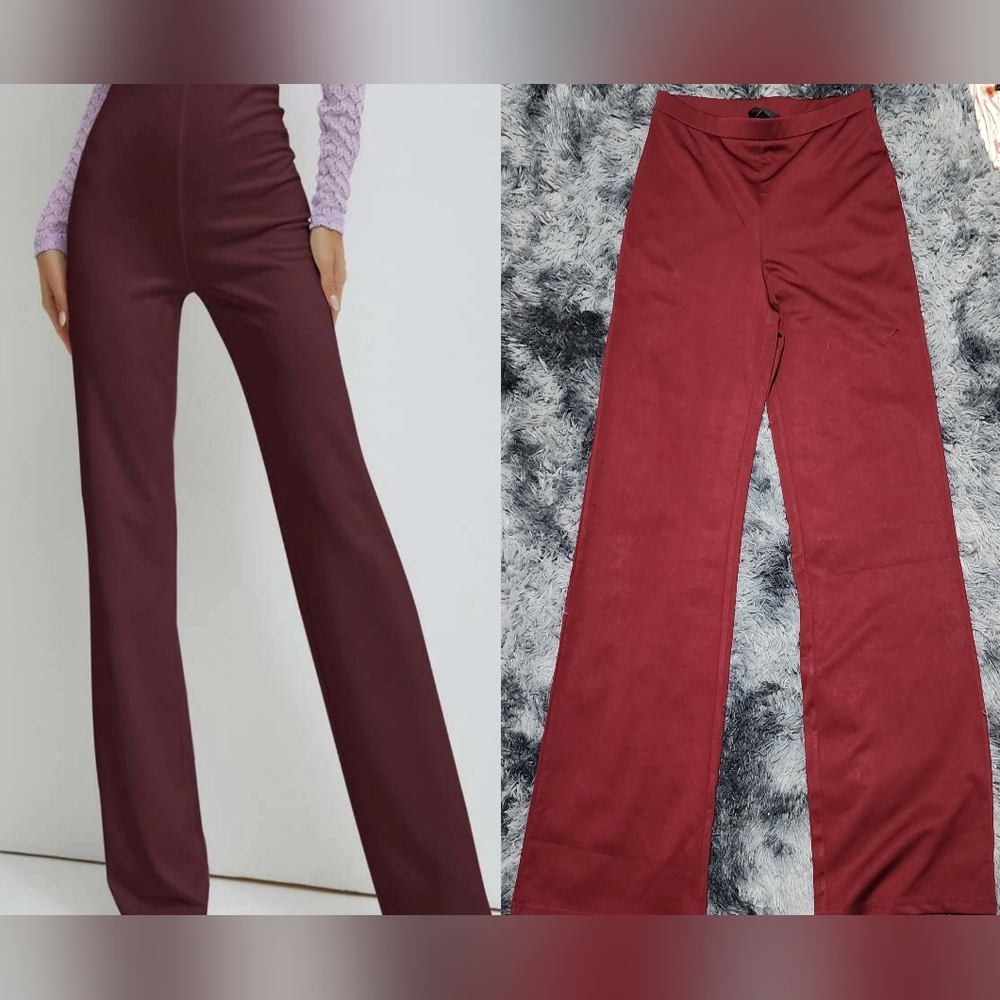 High waist straight leg pants